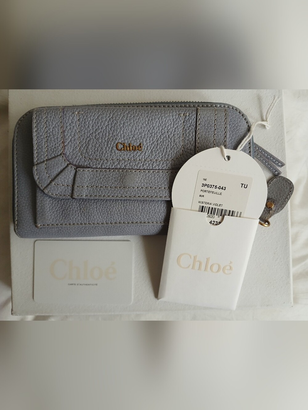 Chloe Wallet Zip Around Lilac Blue